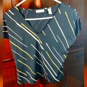 Comfy Yet Dressy Black Short Sleeved Blouse